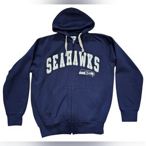 Seahawks Navy Blue Hoodie with front pocket, size Large